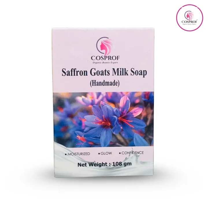 BDyana Cosprof Saffron Goats Milk Soap 108gm Premium (Handmade) | null