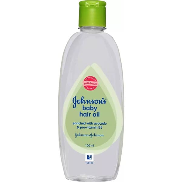 Johnson's Baby Hair Oil 100ml - Johnson's Baby Hair Oil 60ml Enriched with Avacado Oil & Pro-vitamin B5