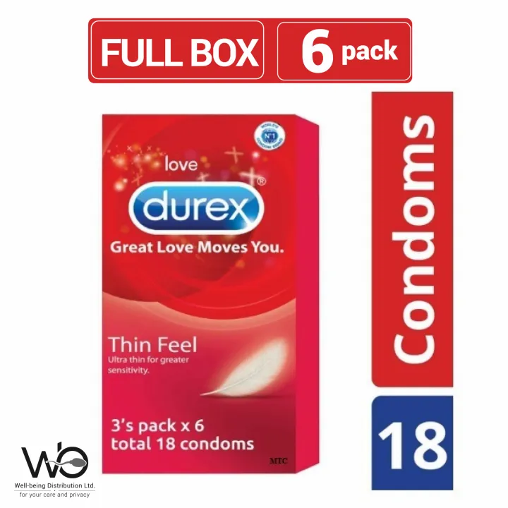 BDyana Durex Thin Feel Condom Full Box 18pcs | null