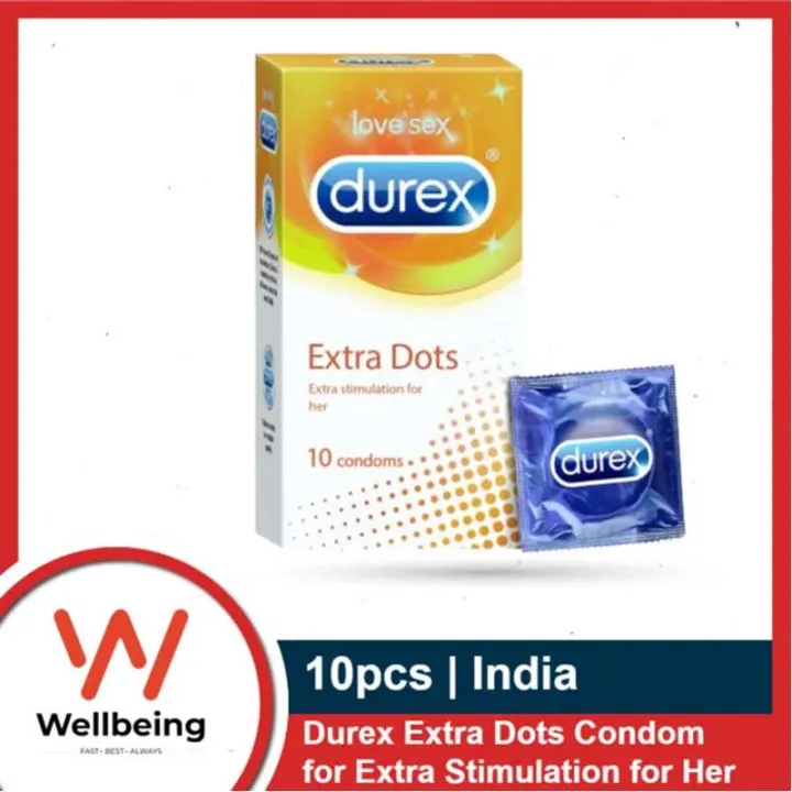 BDyana Durex Extra Dots Condoms 10 Pcs Pack | null